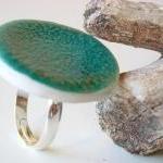Round Turquoise Ring, fashi..