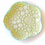 Ceramic bowl, turquoise and..