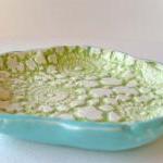 Ceramic bowl, turquoise and..