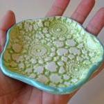 Ceramic bowl, turquoise and..