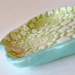 Ceramic bowl, turquoise and..