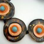 ceramic Necklace honey oran..