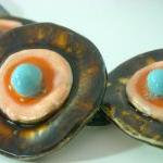 ceramic Necklace honey oran..