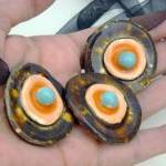 ceramic Necklace honey oran..