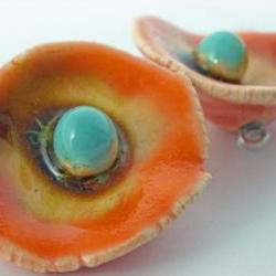 Orange earrings
